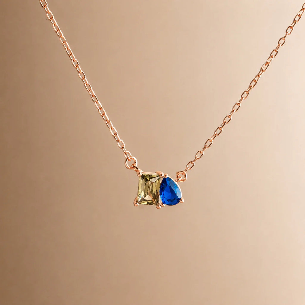 Toi et Moi Birthstone Necklace