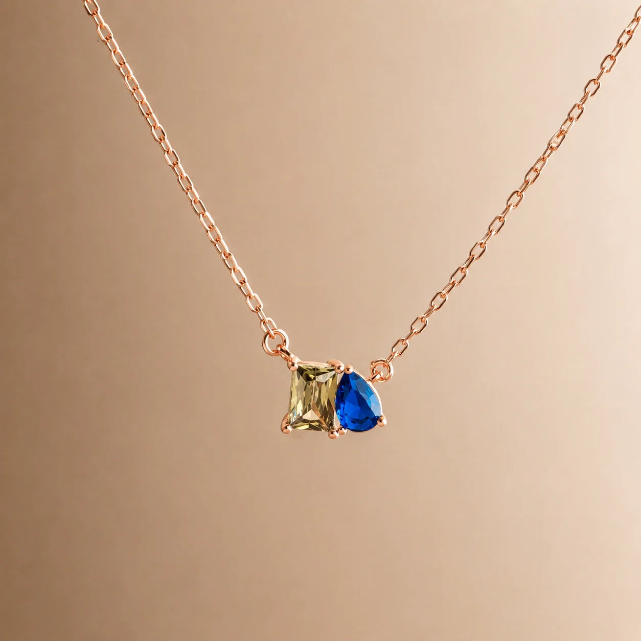 Toi et Moi Birthstone Necklace