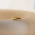 Thin Fingerprint Signet Ring Silver 18K Gold Plated