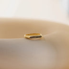 Thin Fingerprint Signet Ring Silver 18K Gold Plated