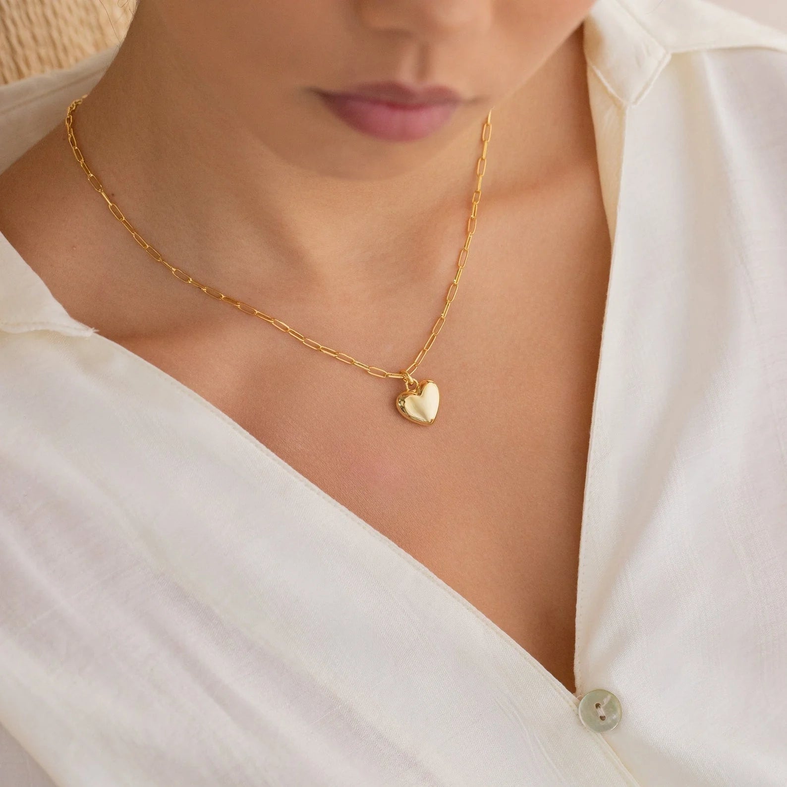 Taylor Heart Paperclip Necklace