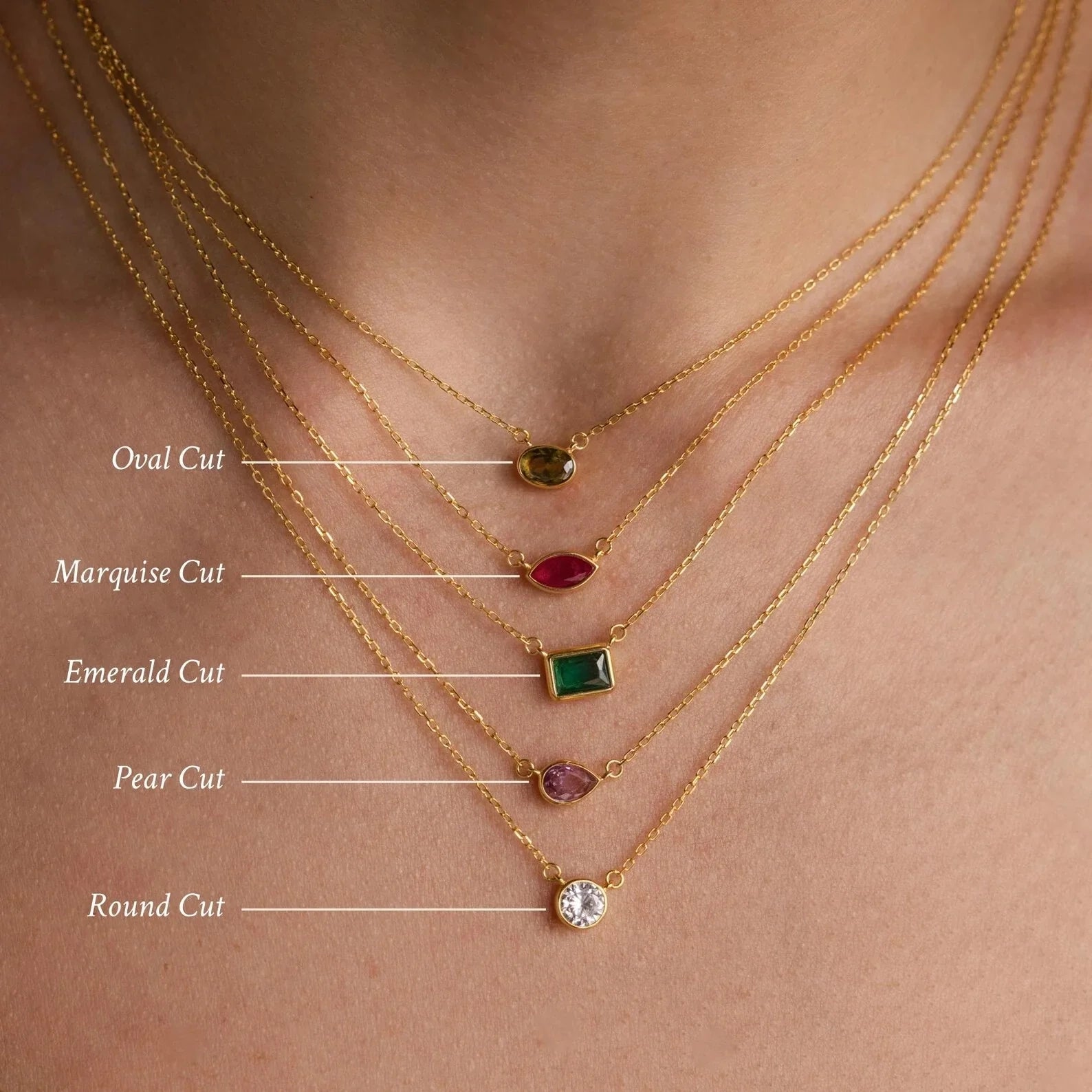 Brilliant Custom Birthstone Pendant Necklace