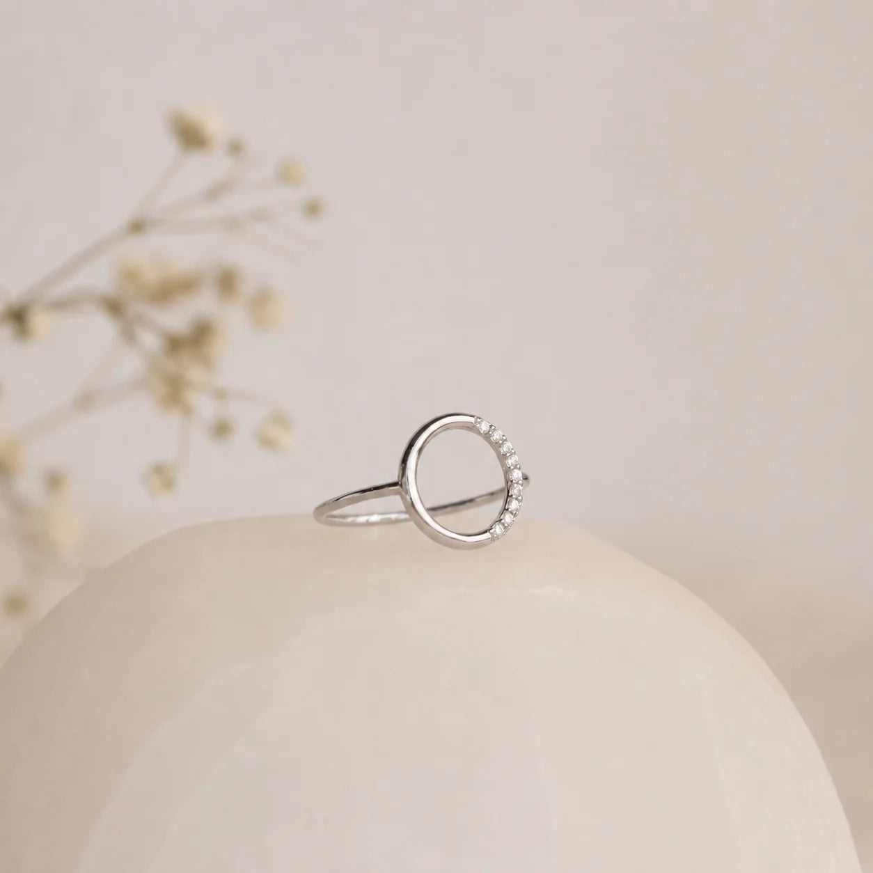 The Pave Open Circle Ring