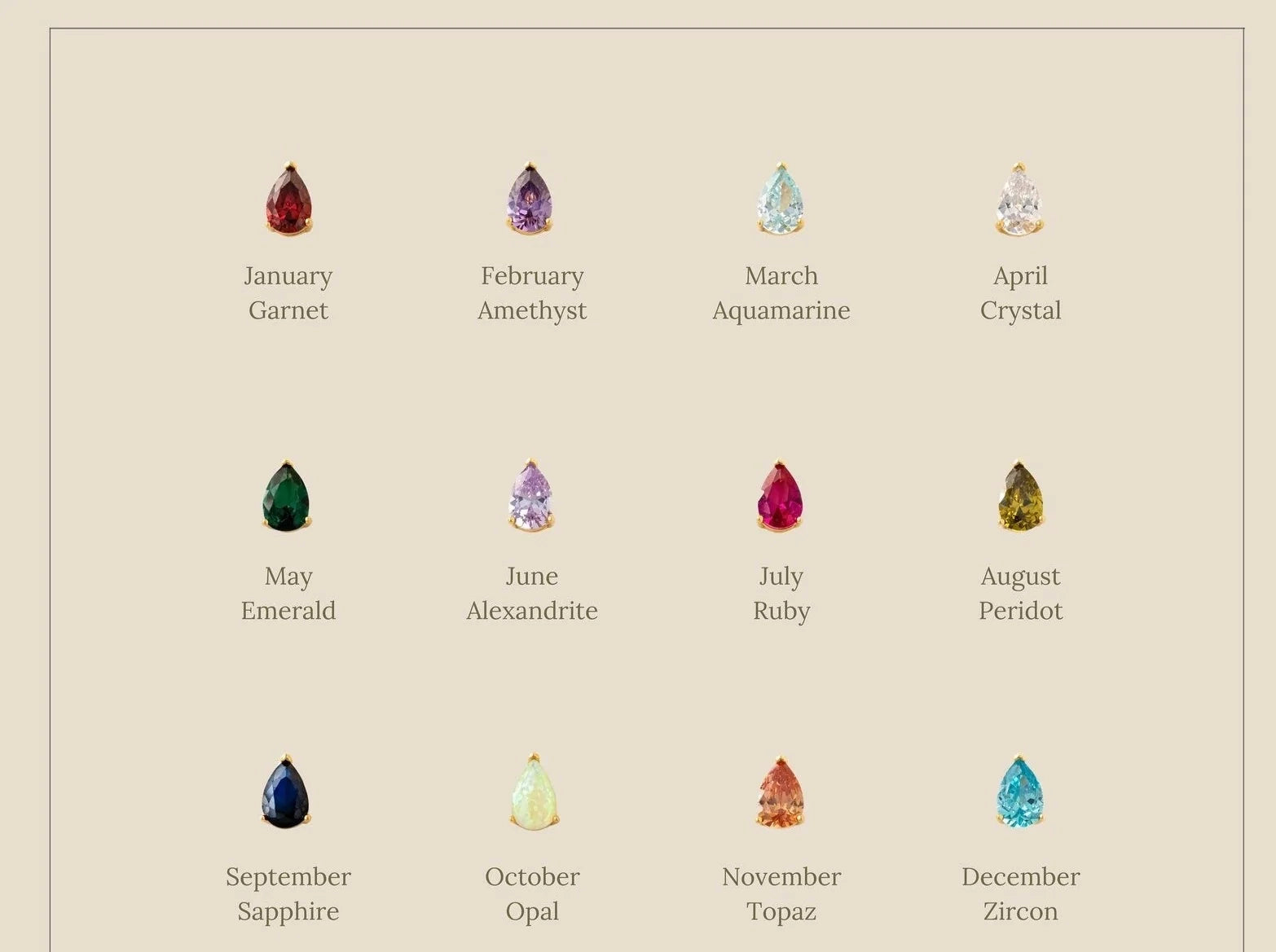 Personalized Marquise Birthstone Necklace