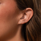 Baby Venus Flatback Studs Silver 18K Gold Plated