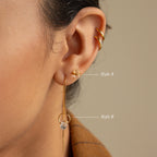 Herkimer Diamond Earrings Silver 18K Gold Plated