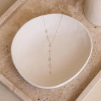 Lariat Name Necklace Silver 18K Gold Plated