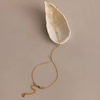 Jade Hand Chain Bracelet Silver 18K Gold Plated