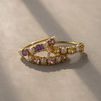 Blue Zircon & Pearl Lace Ring Silver 18K Gold Plated