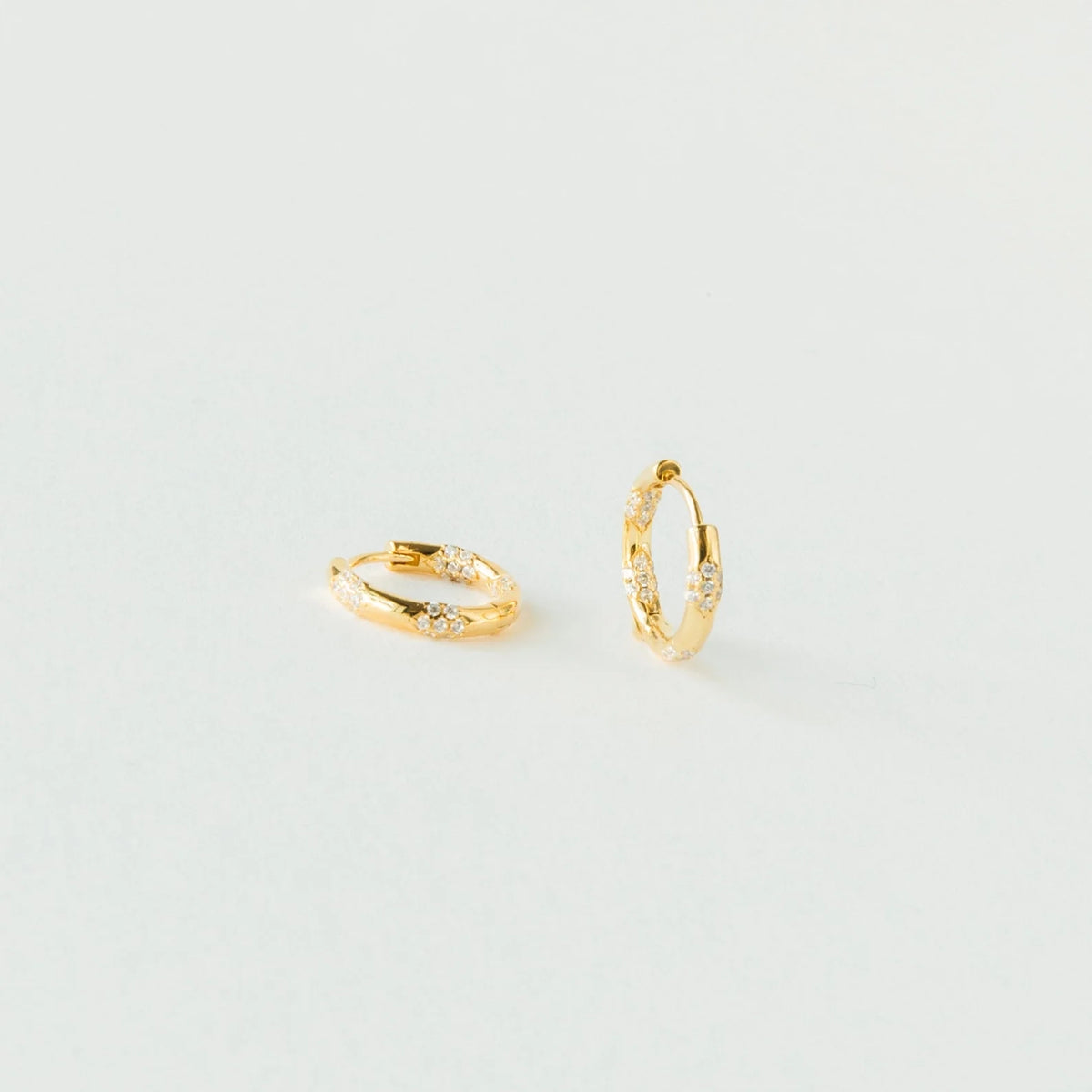 Kaia Diamond Huggies Silver 18K Gold Plated
