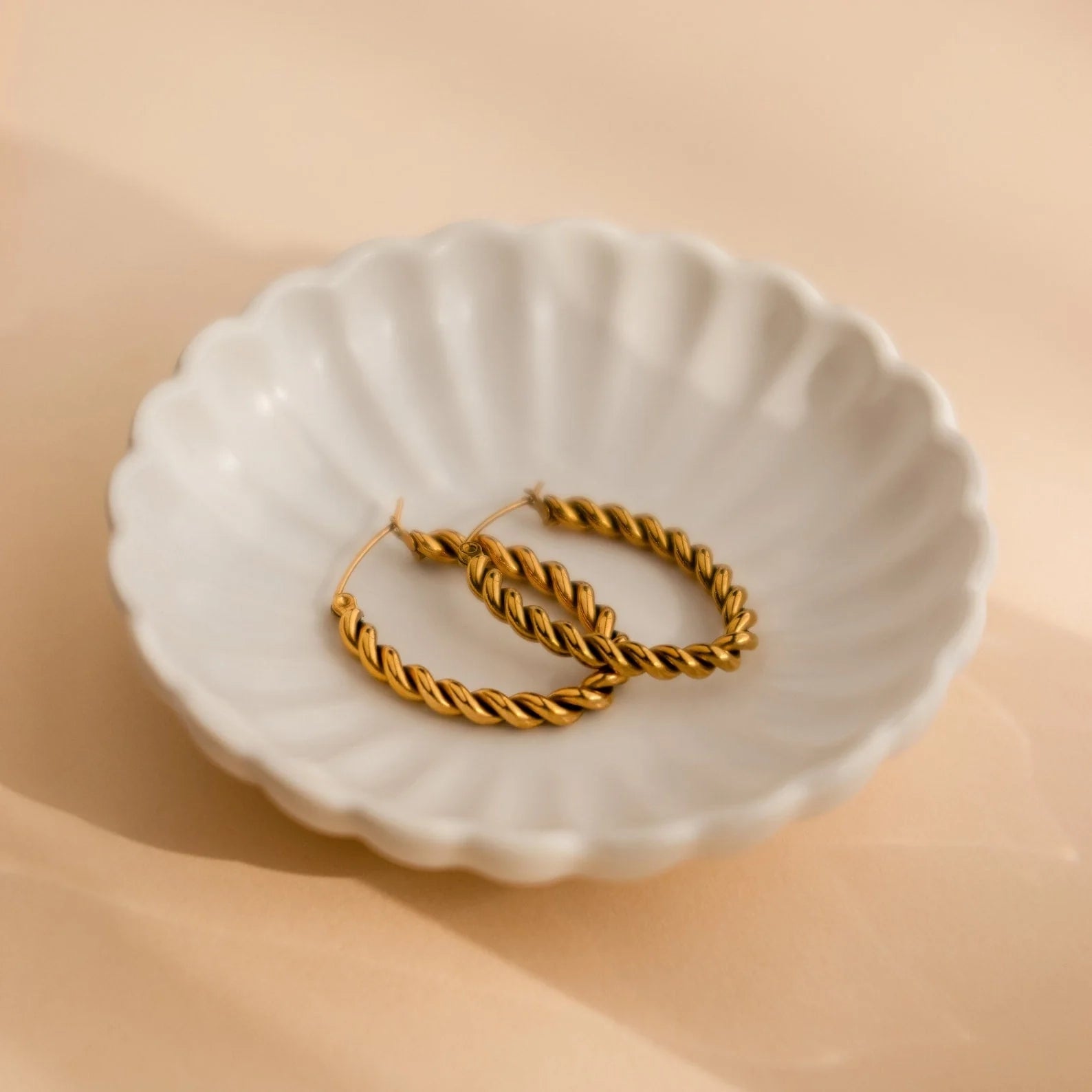 Bold Twisted Hoop Earrings