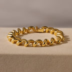 Twisted Chain Bracelet Silver 18K Gold Plated
