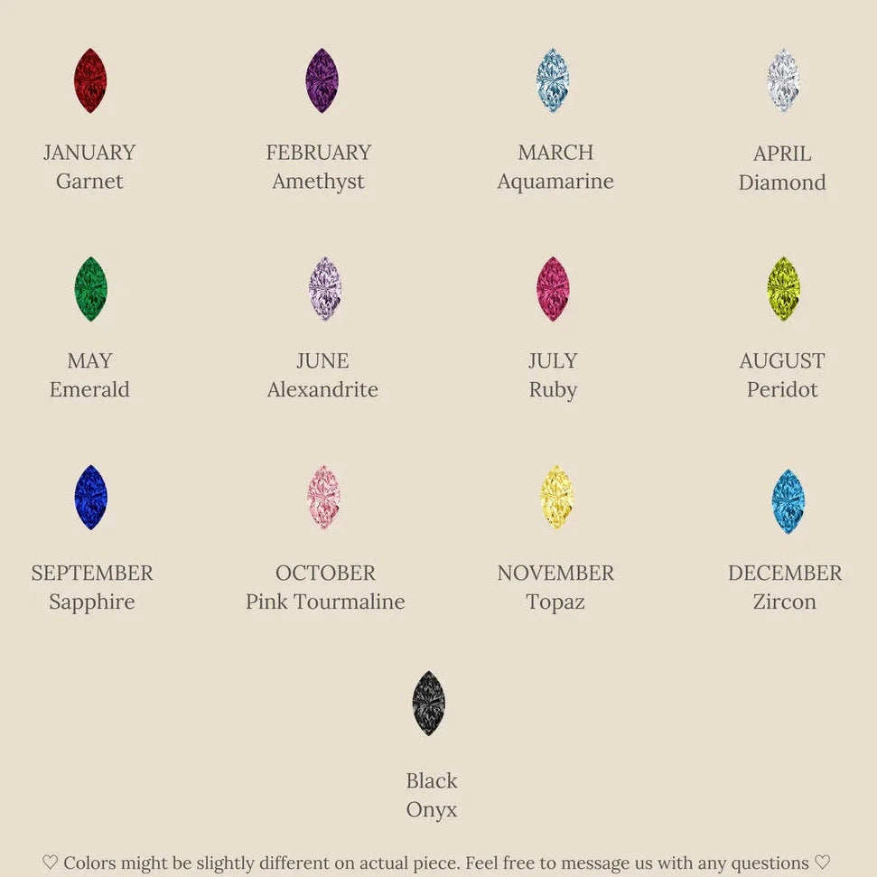 Marquise Glow Birthstone Studs