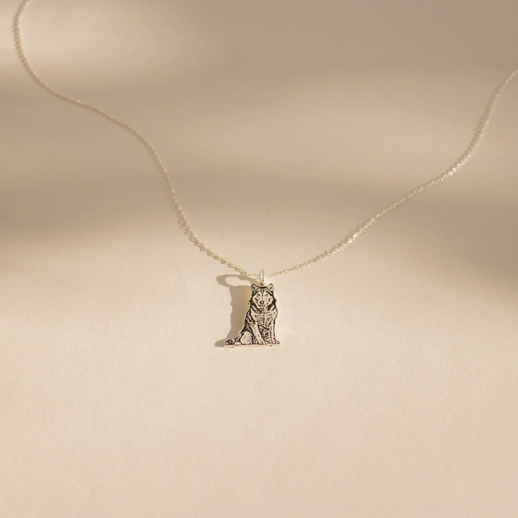 Custom Pet Portrait Necklace Silver 18K Gold Plated