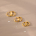Dainty Huggies Set Silver 18K Gold Plated