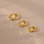 Dainty Huggies Set Silver 18K Gold Plated