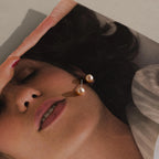 Pink Pearl Studs Silver 18K Gold Plated