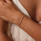 Sprinkle Diamond Tennis Bracelet Silver 18K Gold Plated