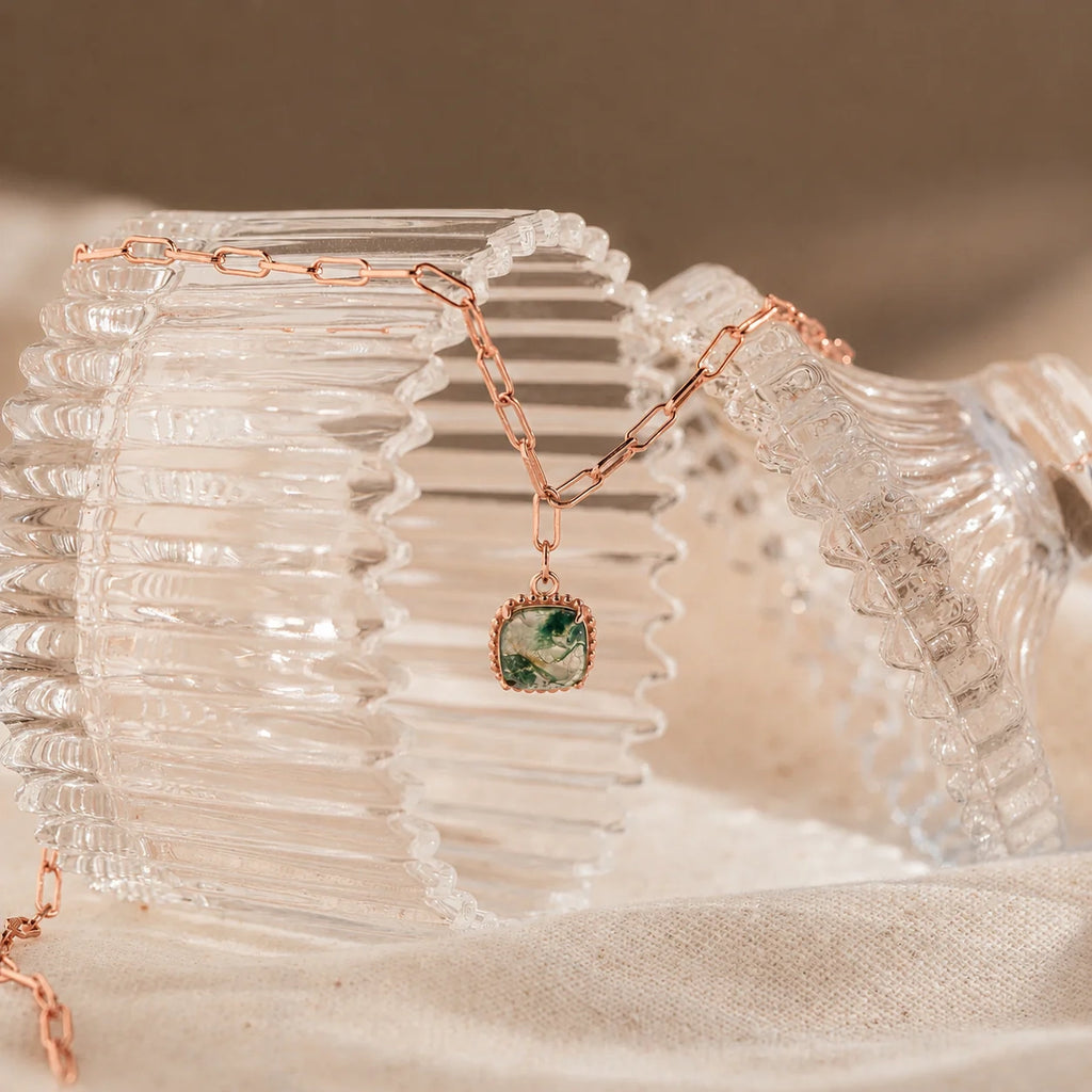 Handmade Agate Pendant Necklace