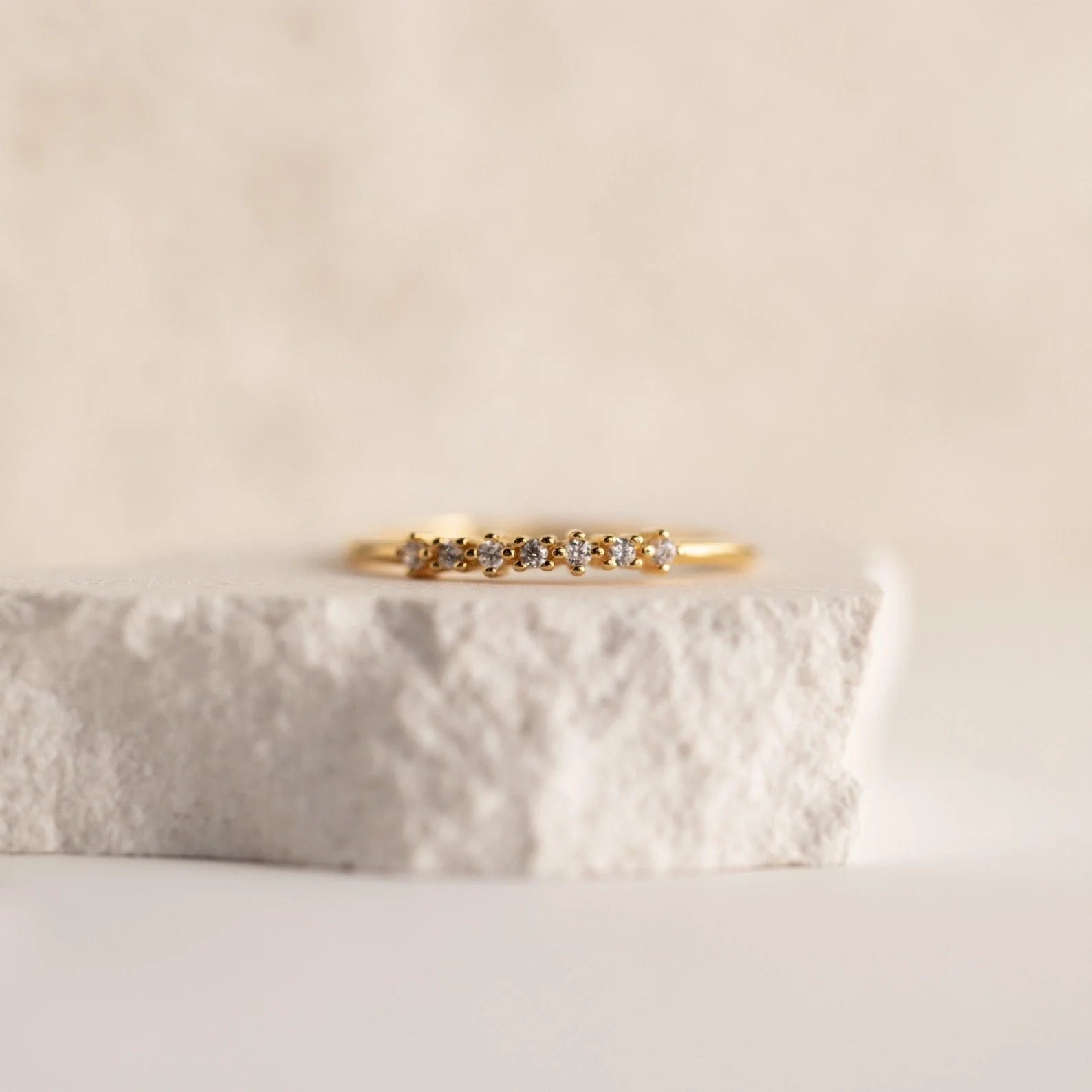 Elegant CZ Diamond Stackable Ring
