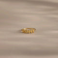 Bubble Name Ring Silver 18K Gold Plated