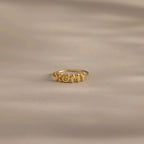 Bubble Name Ring Silver 18K Gold Plated
