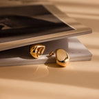Bold Teardrop Studs Silver 18K Gold Plated
