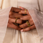 Peridot Baguette Signet Ring Silver 18K Gold Plated