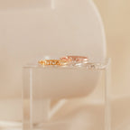 Petite Tiny Name Ring Silver 18K Gold Plated