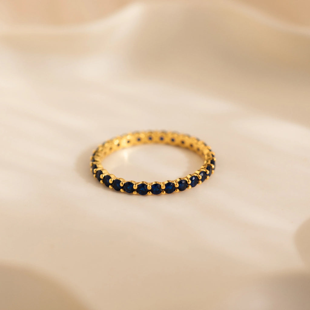 Custom Eternity Tennis Birthstone Ring