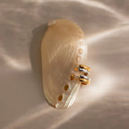 Dainty Mixed Metal Huggies Silver 18K Gold Plated