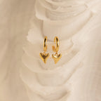 Shark Tooth Huggies Silver 18K Gold Plated