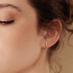 Diamonds Arc Studs Silver 18K Gold Plated