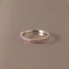 Endless Eternity Pink Tourmaline Ring Silver 18K Gold Plated