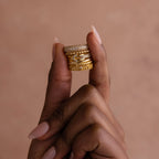Pave Double Knot Ring Silver 18K Gold Plated