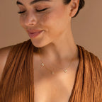 Diamonds Pave Mom Necklace Silver 18K Gold Plated