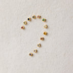 Square Bezel Sapphire Flatback Studs Silver 18K Gold Plated