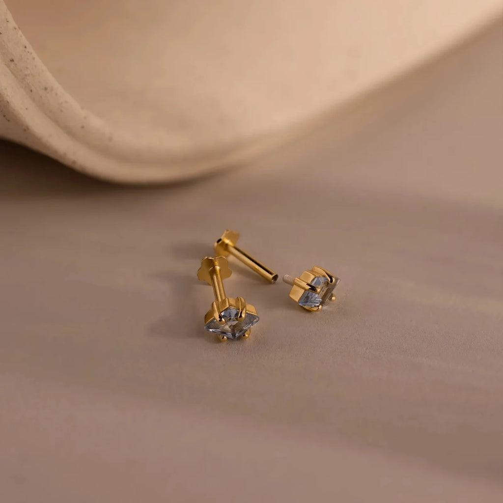 Twilight Rhombus Alexandrite Studs