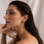 Seagrass Peridot Marquise Studs Silver 18K Gold Plated