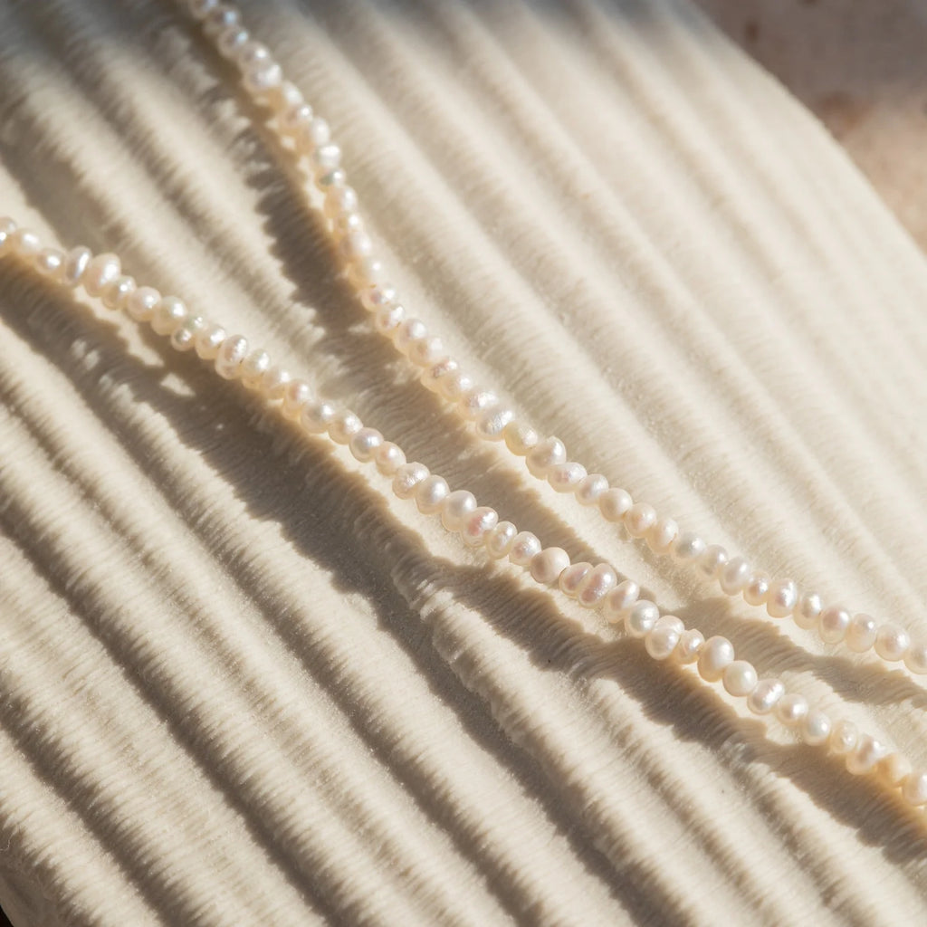Brinley Pearl Anklet  Silver 18K Gold Plated