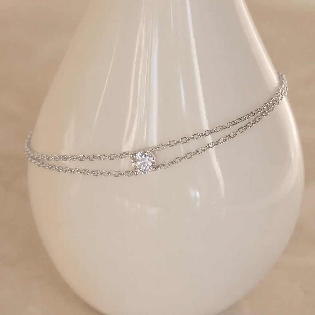 Double Chain Diamond Bracelet