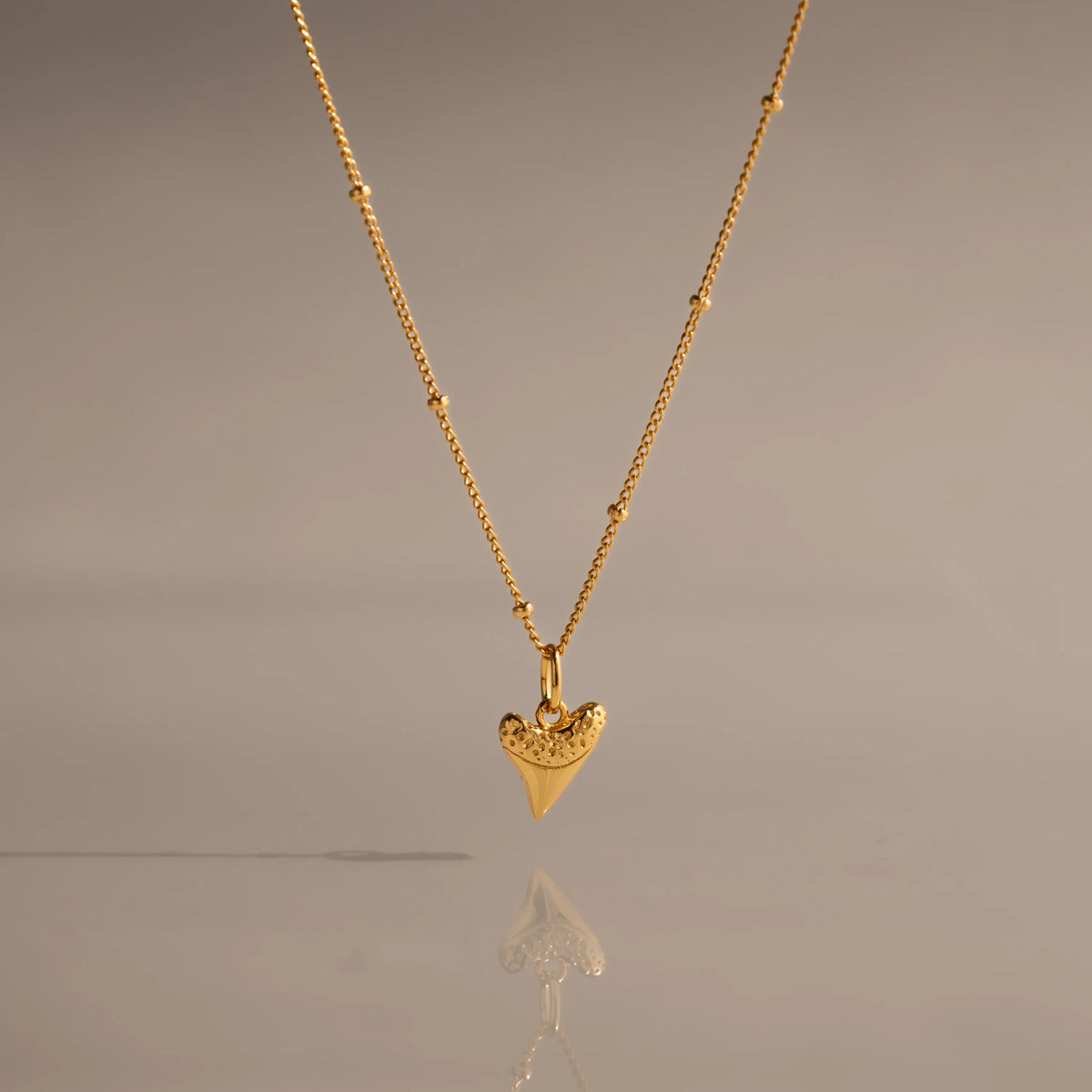 Shark Tooth Necklace Silver 18K Gold Plated