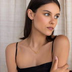 Interlocking Pave Charm Necklace  Silver 18K Gold Plated