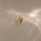 Dainty Shark Tooth Charm Silver 18K Gold Plated