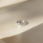 Fingerprint Signet Ring Silver 18K Gold Plated