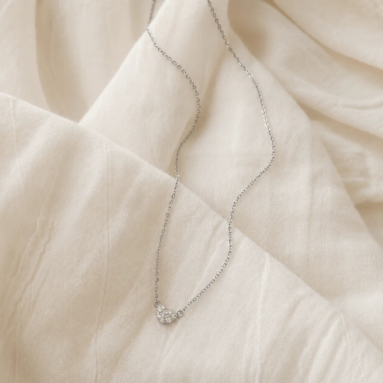 Pave Heart Necklace