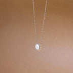 Classic Pearl Pendant Necklace Silver 18K Gold Plated