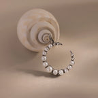 Pearl Moon Charm Silver 18K Gold Plated