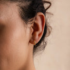 8mm Dainty Huggies Silver 18K Gold Plated
