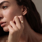 Moonstone Signet Ring Silver 18K Gold Plated